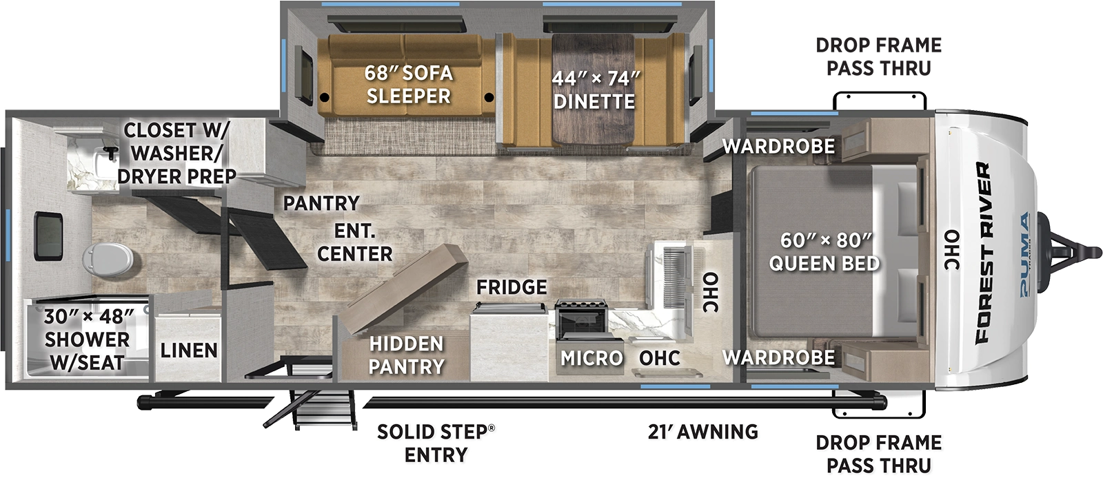 Puma Tracks 2580RBSS Floorplan